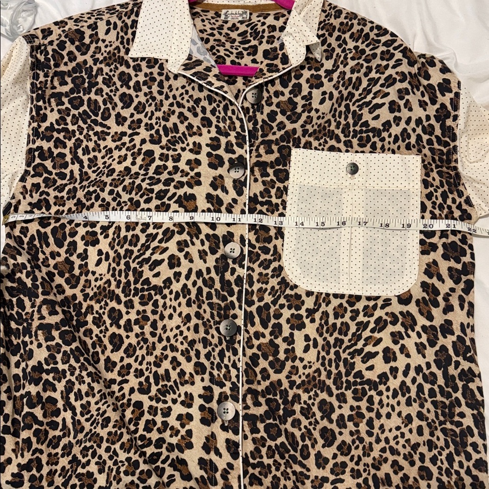Free People Leopard Print Button Down Western Style Shirt - Picture 9 of 9